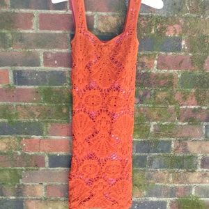 Free People Intimately Pink and Orange Slip Dress
